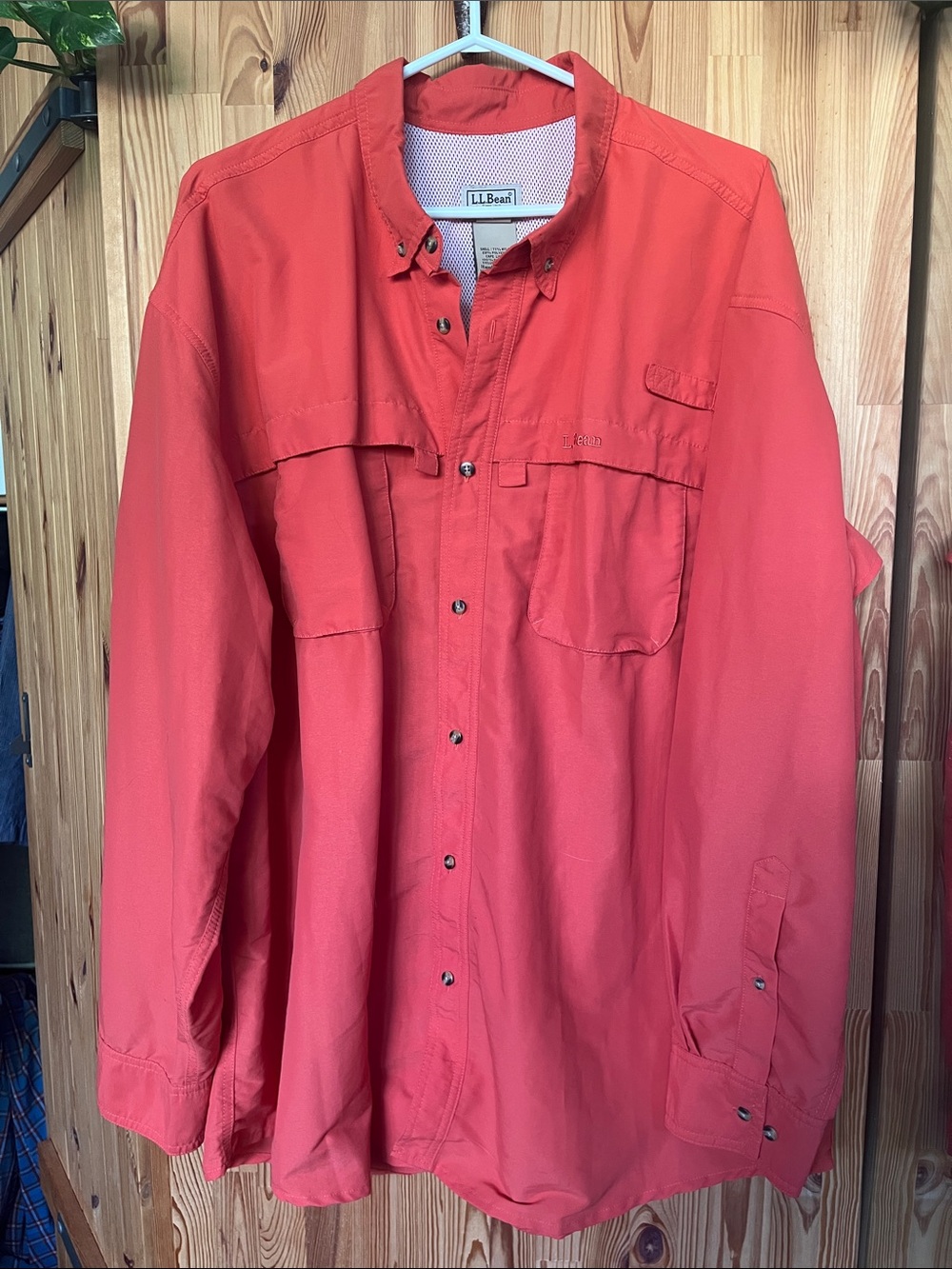 L.L. Bean orange fishing shirt (size XXL)